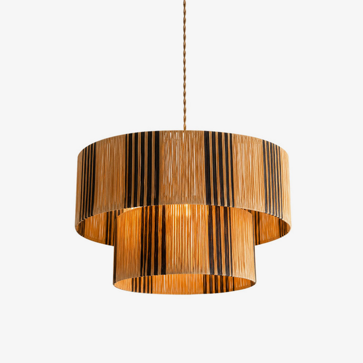 Ravelle Raffia Tiered Pendant Light