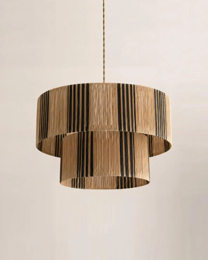 Ravelle Raffia Tiered Pendant Light