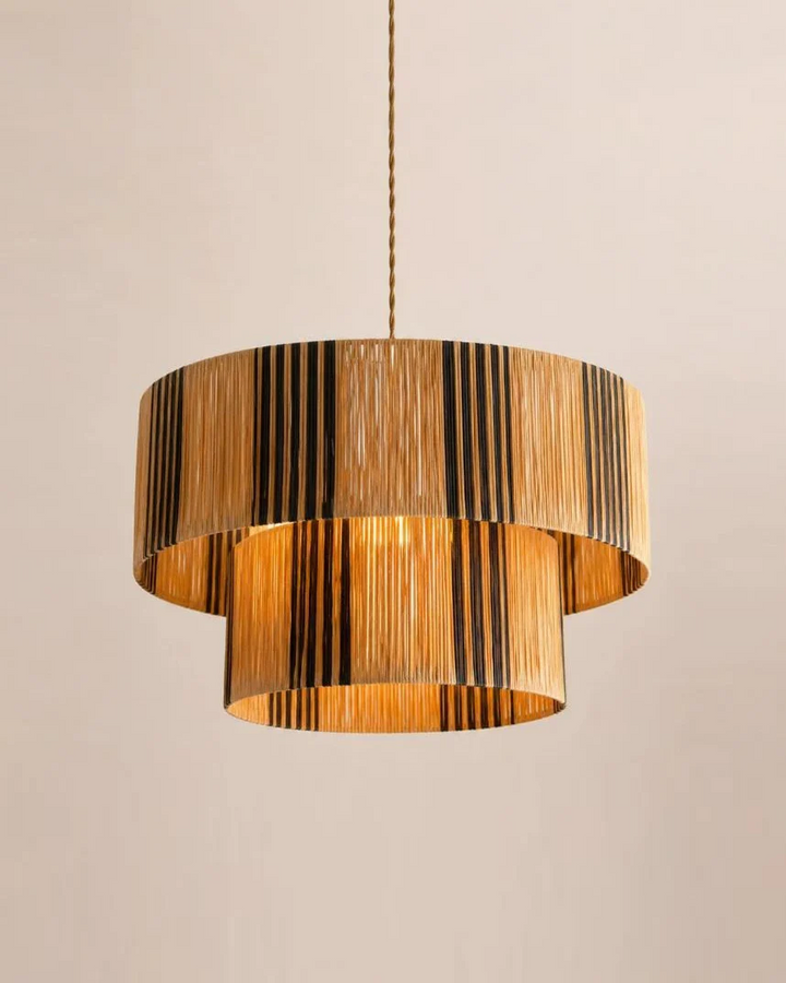 Ravelle Raffia Tiered Pendant Light