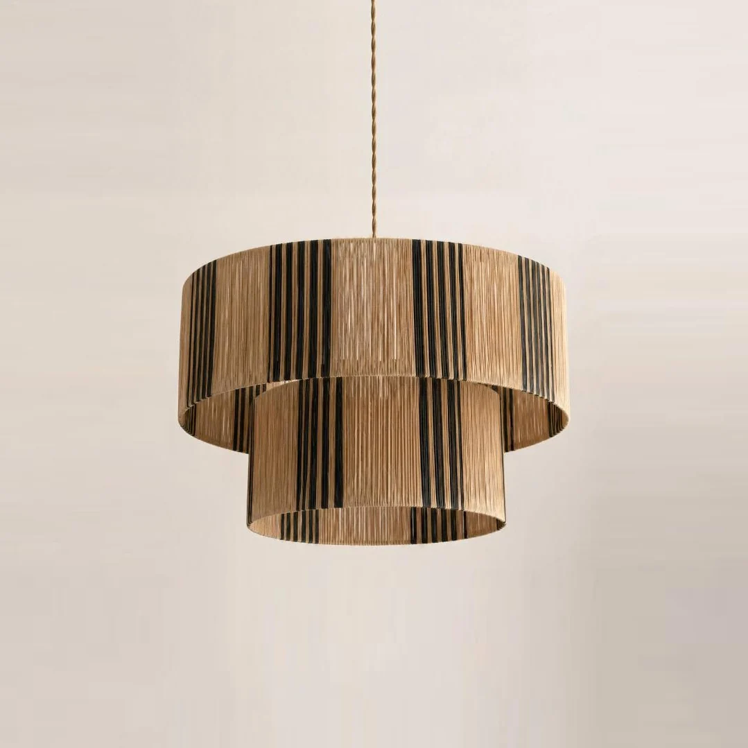 Ravelle Raffia Tiered Pendant Light