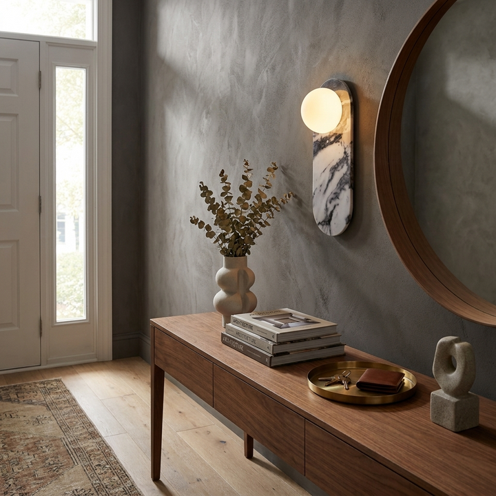 Serenne Stone Capsule Wall Sconce