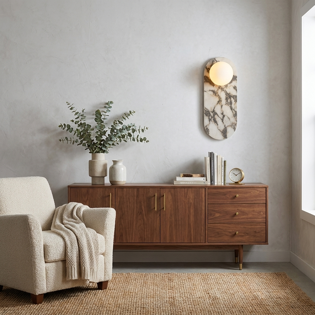 Serenne Stone Capsule Wall Sconce