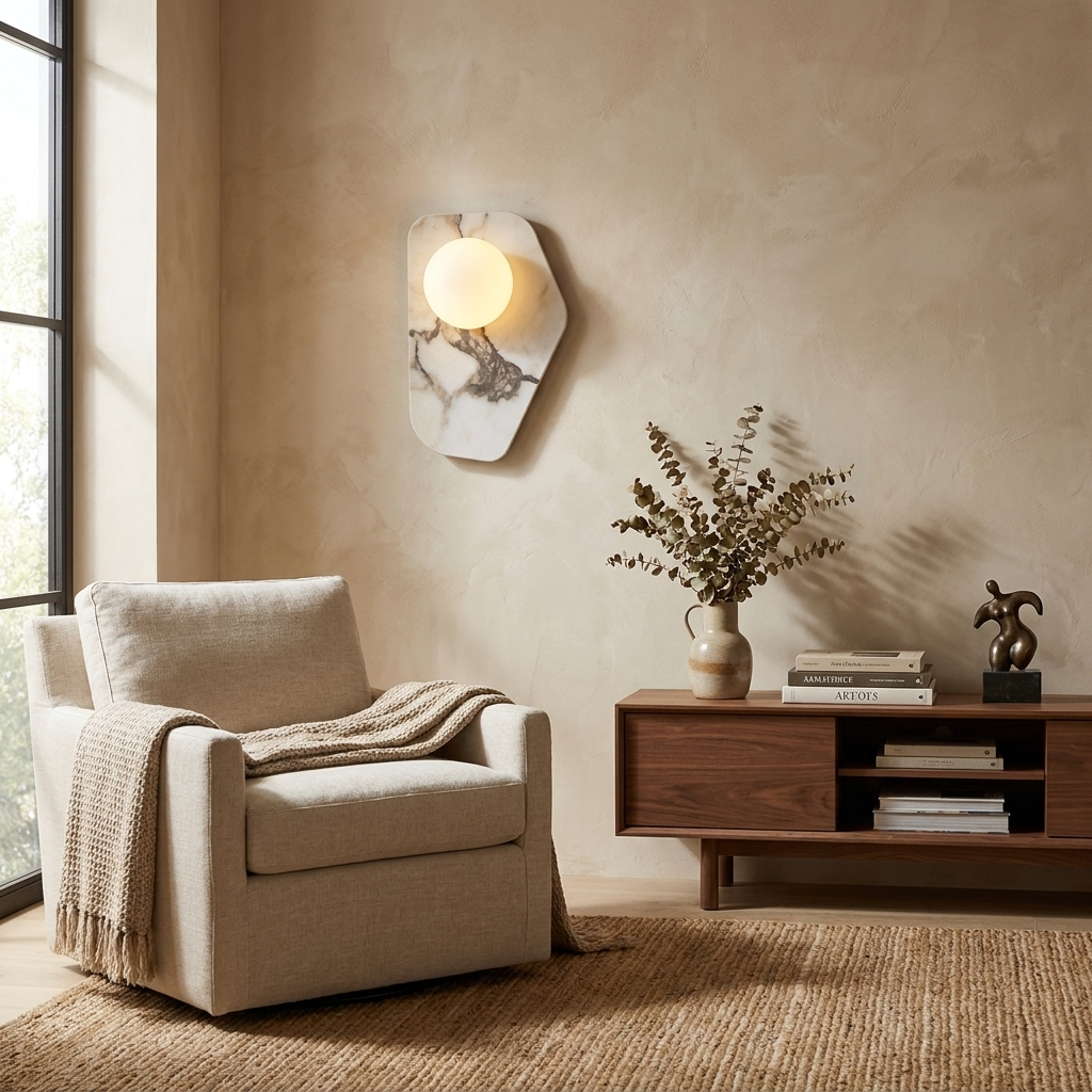 Veyla Stone Pebble Wall Sconce