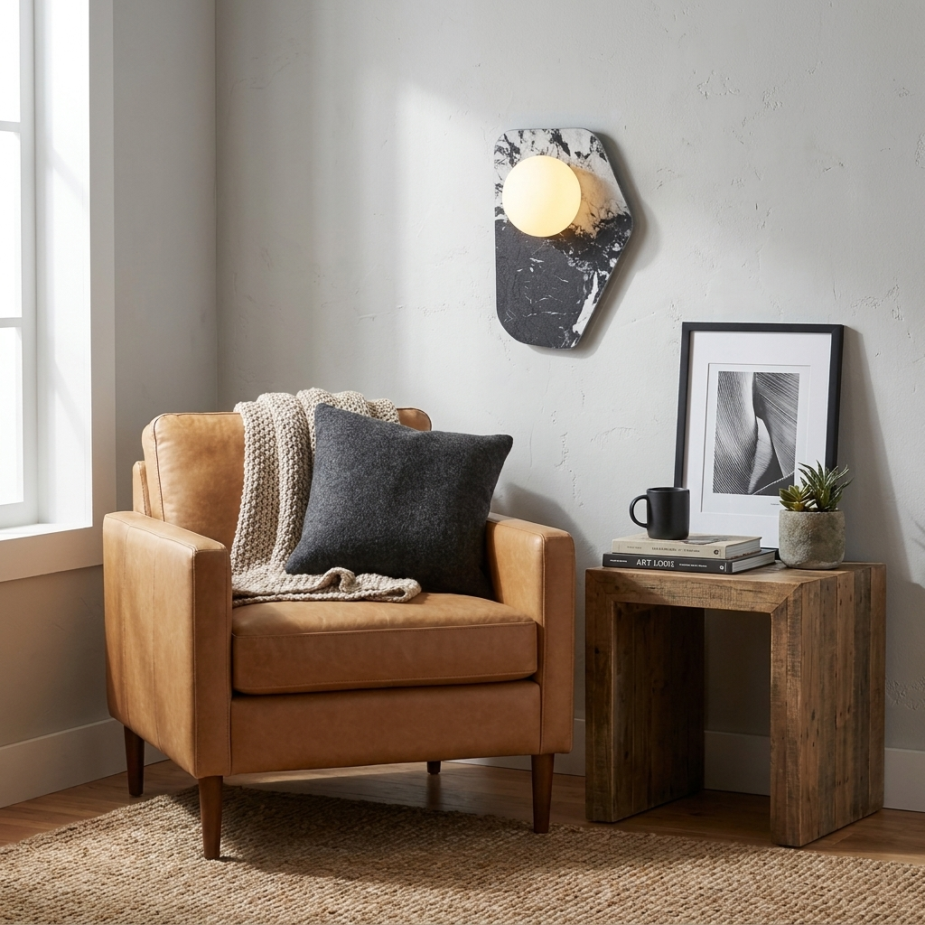 Veyla Stone Pebble Wall Sconce