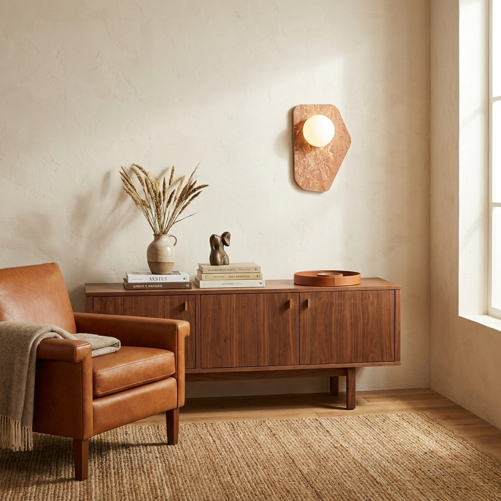 Veyla Stone Pebble Wall Sconce
