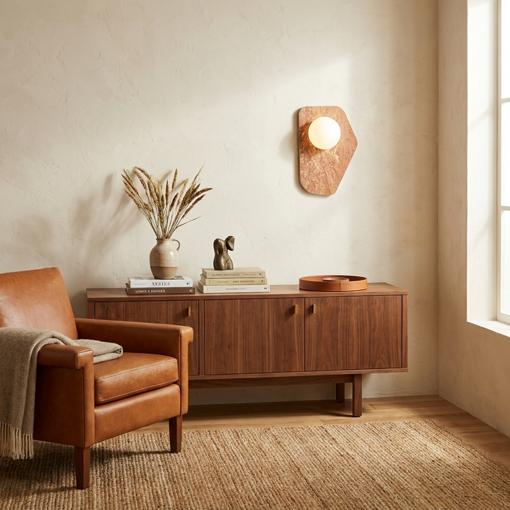 Veyla Stone Pebble Wall Sconce