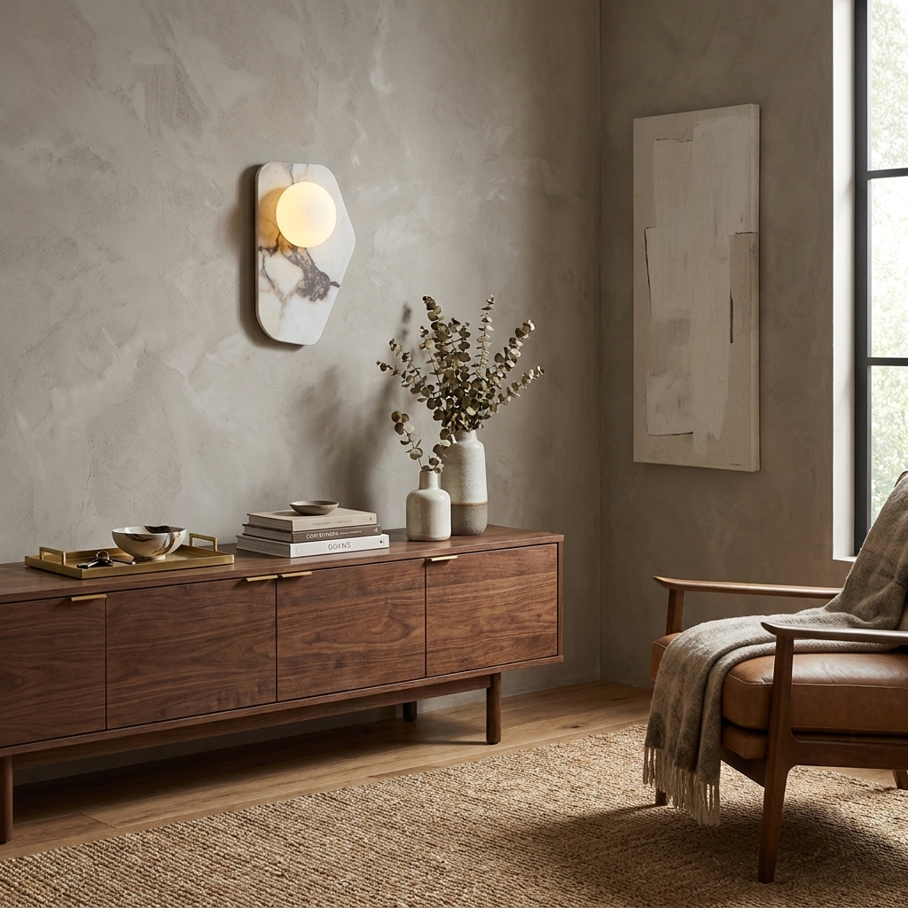 Veyla Stone Pebble Wall Sconce