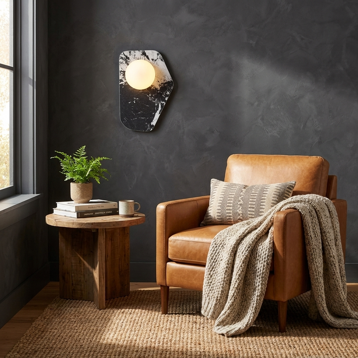 Veyla Stone Pebble Wall Sconce