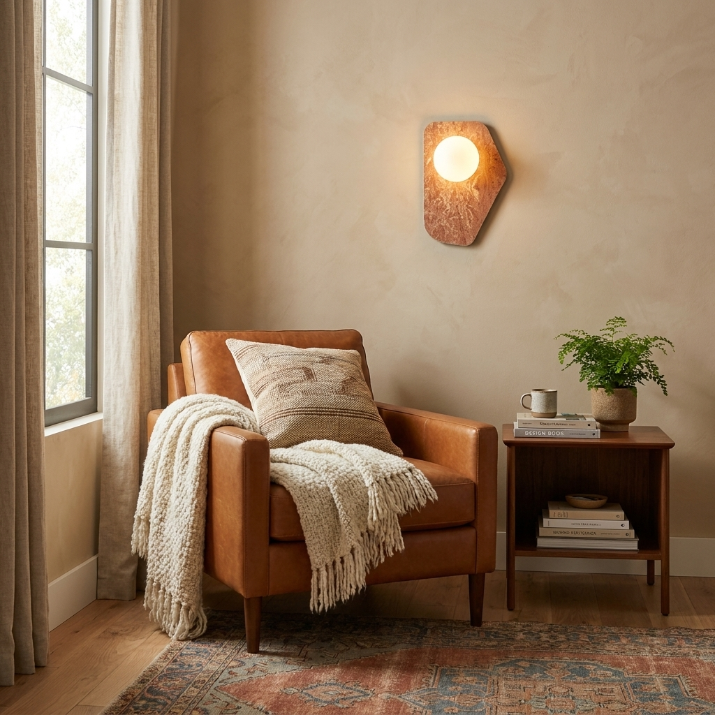 Veyla Stone Pebble Wall Sconce