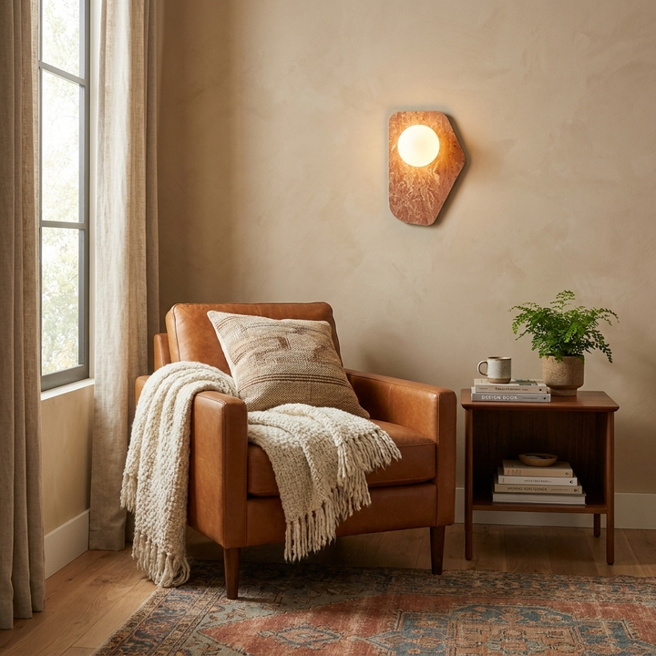 Veyla Stone Pebble Wall Sconce