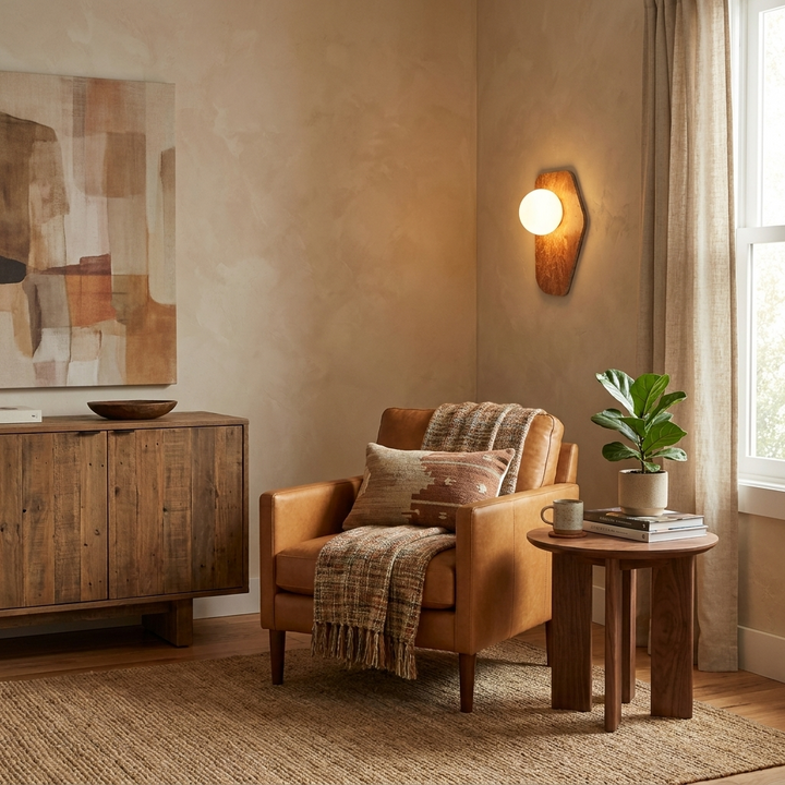 Veyla Stone Pebble Wall Sconce