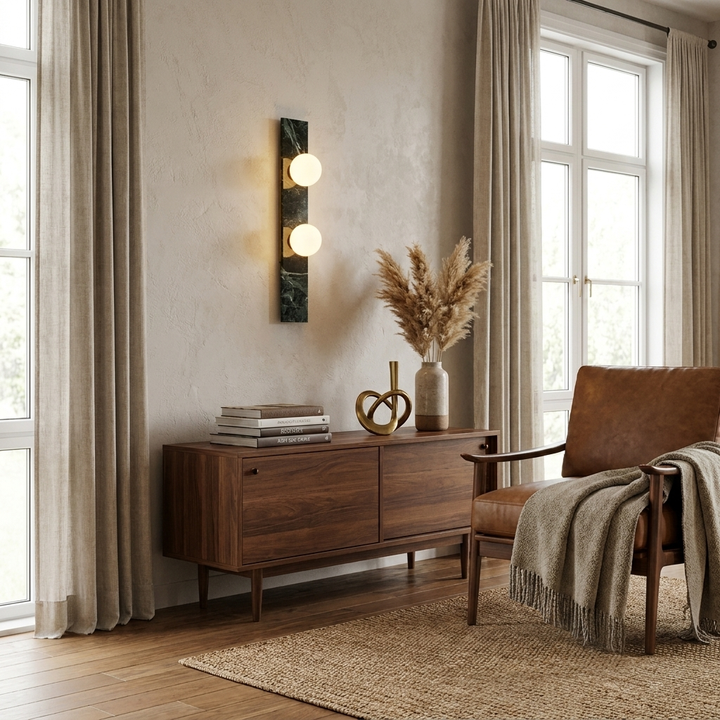 Virelle Stone Double Globe Wall Sconce