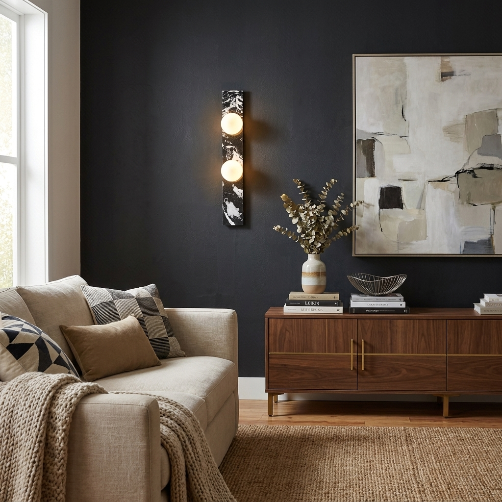 Virelle Stone Double Globe Wall Sconce