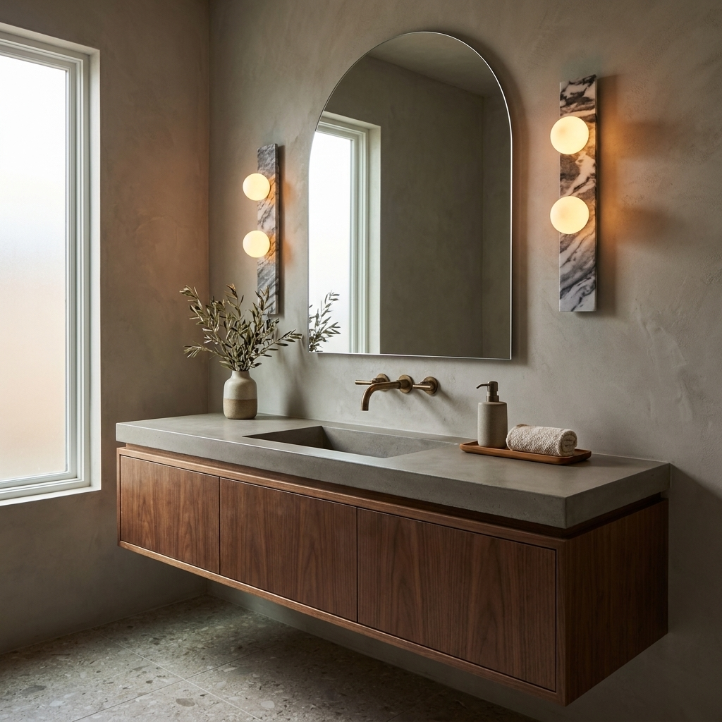 Virelle Stone Double Globe Wall Sconce
