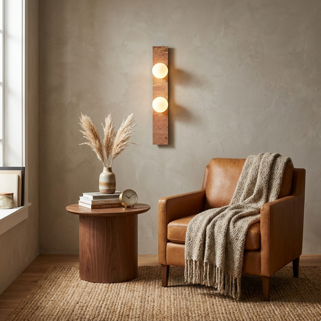 Virelle Stone Double Globe Wall Sconce