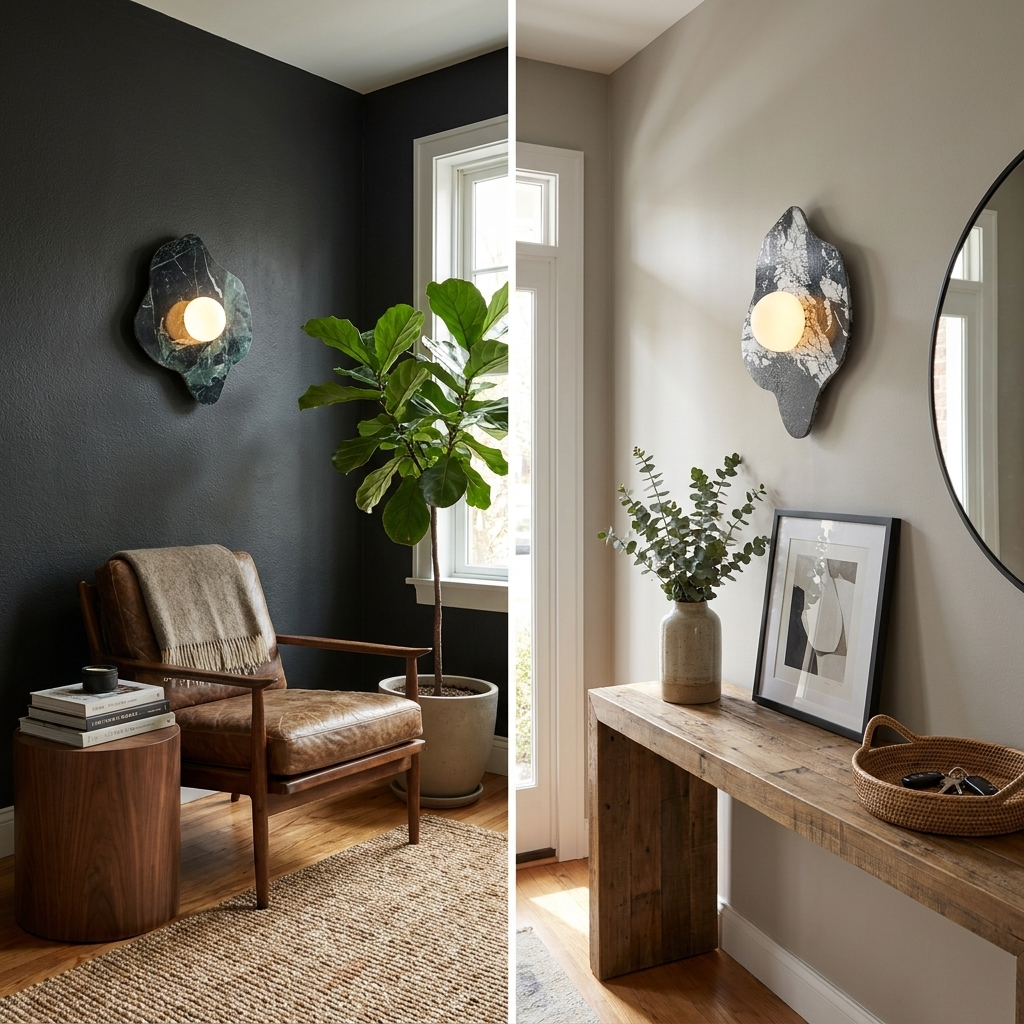 Mavelle Stone Petal Wall Sconce