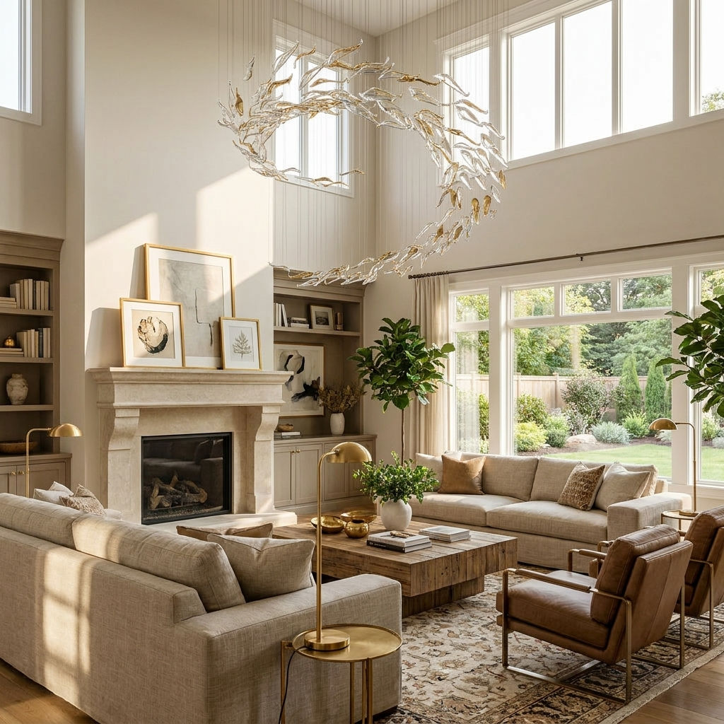 Aurelia Glass Leaf Chandelier