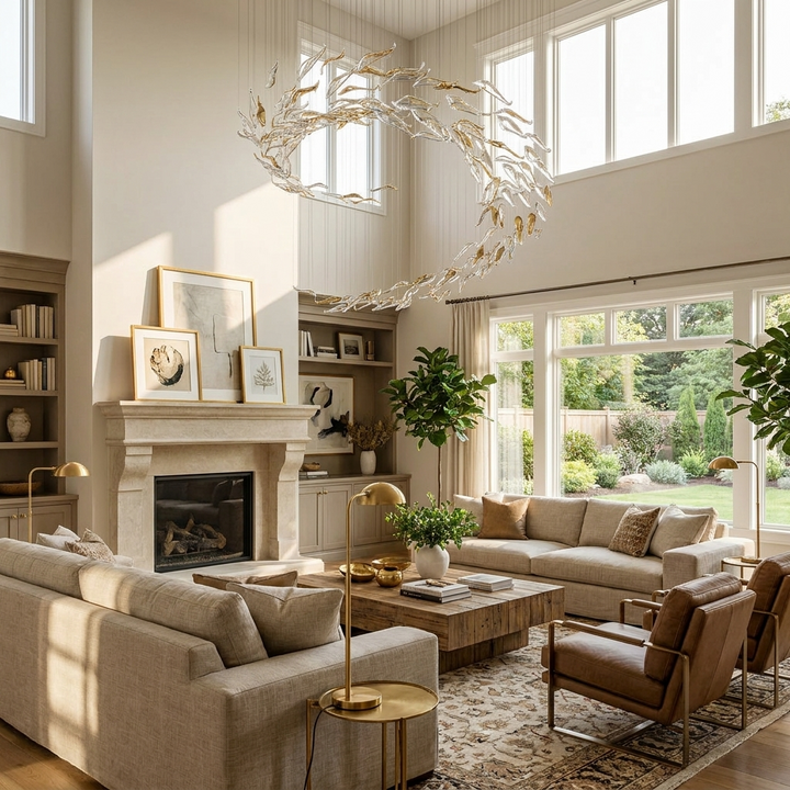 Aurelia Glass Leaf Chandelier