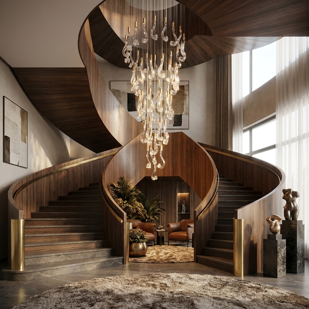 Celestia LED Glass Rain Chandelier