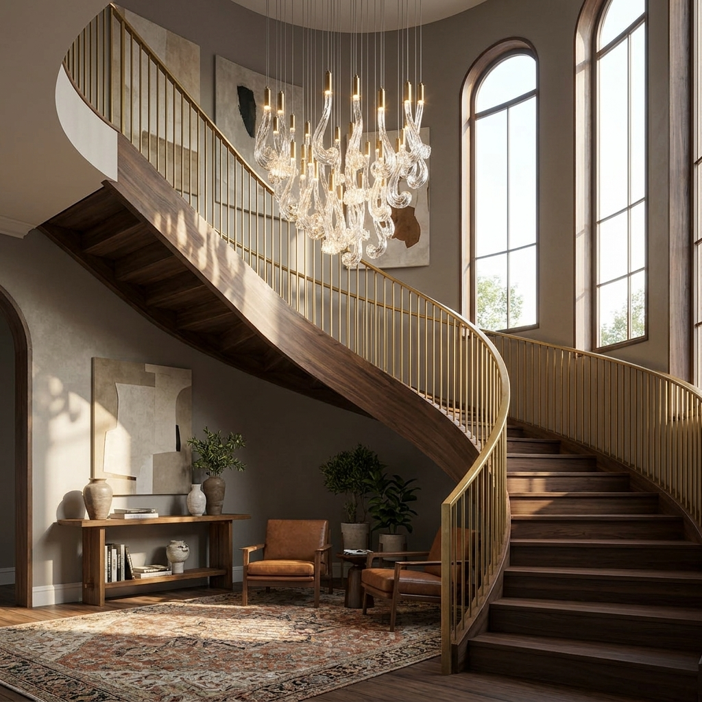 Lucerna LED Glass Flame Chandelier