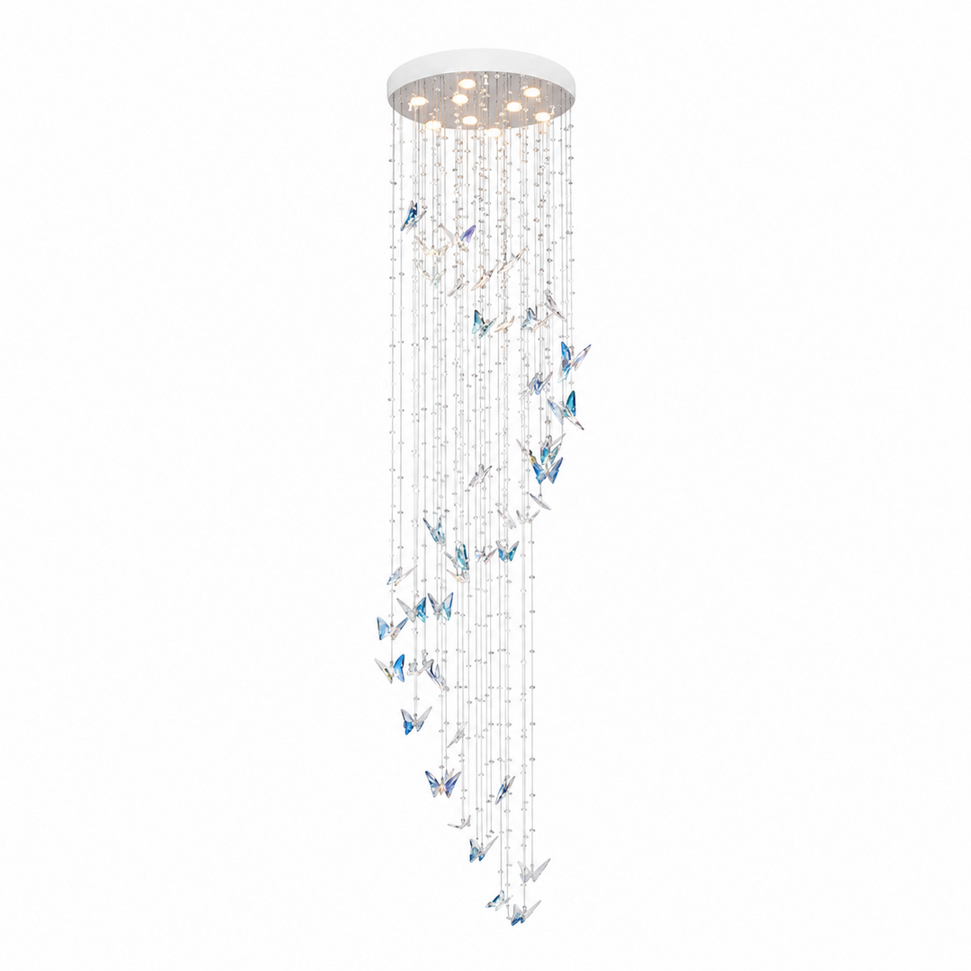 Caelira LED K9 Crystal Spiral Chandelier