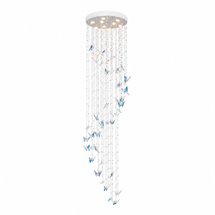 Caelira LED K9 Crystal Spiral Chandelier