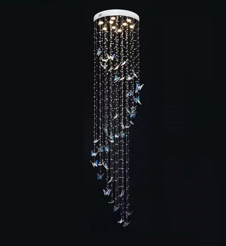 Caelira LED K9 Crystal Spiral Chandelier