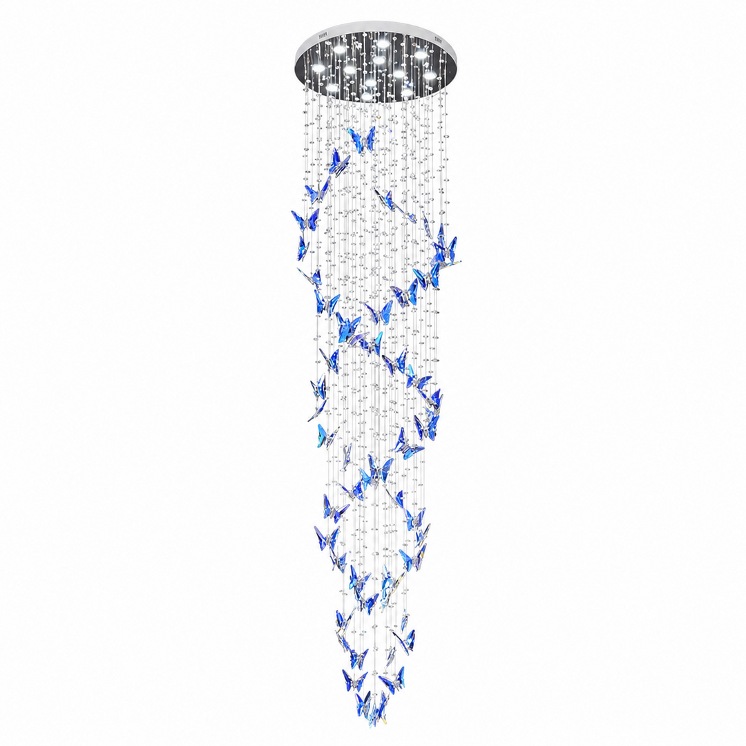 Elyndra LED K9 Crystal Column Chandelier