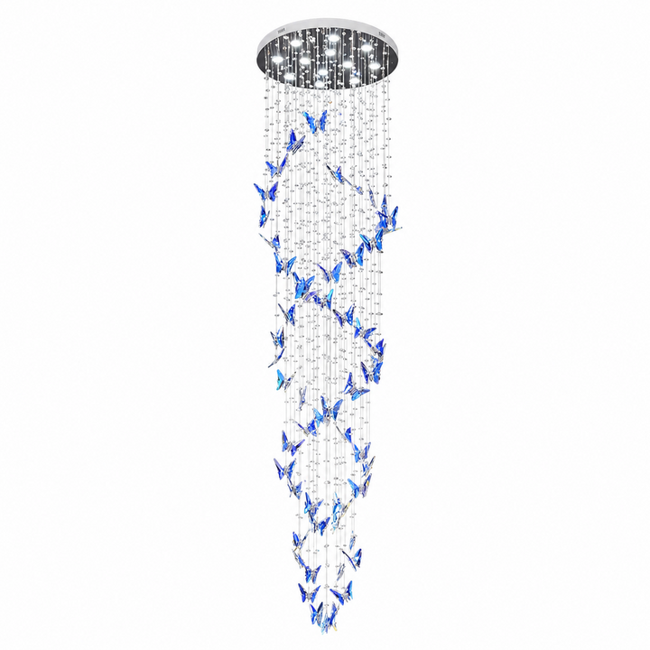 Elyndra LED K9 Crystal Column Chandelier