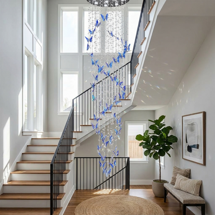 Elyndra LED K9 Crystal Column Chandelier