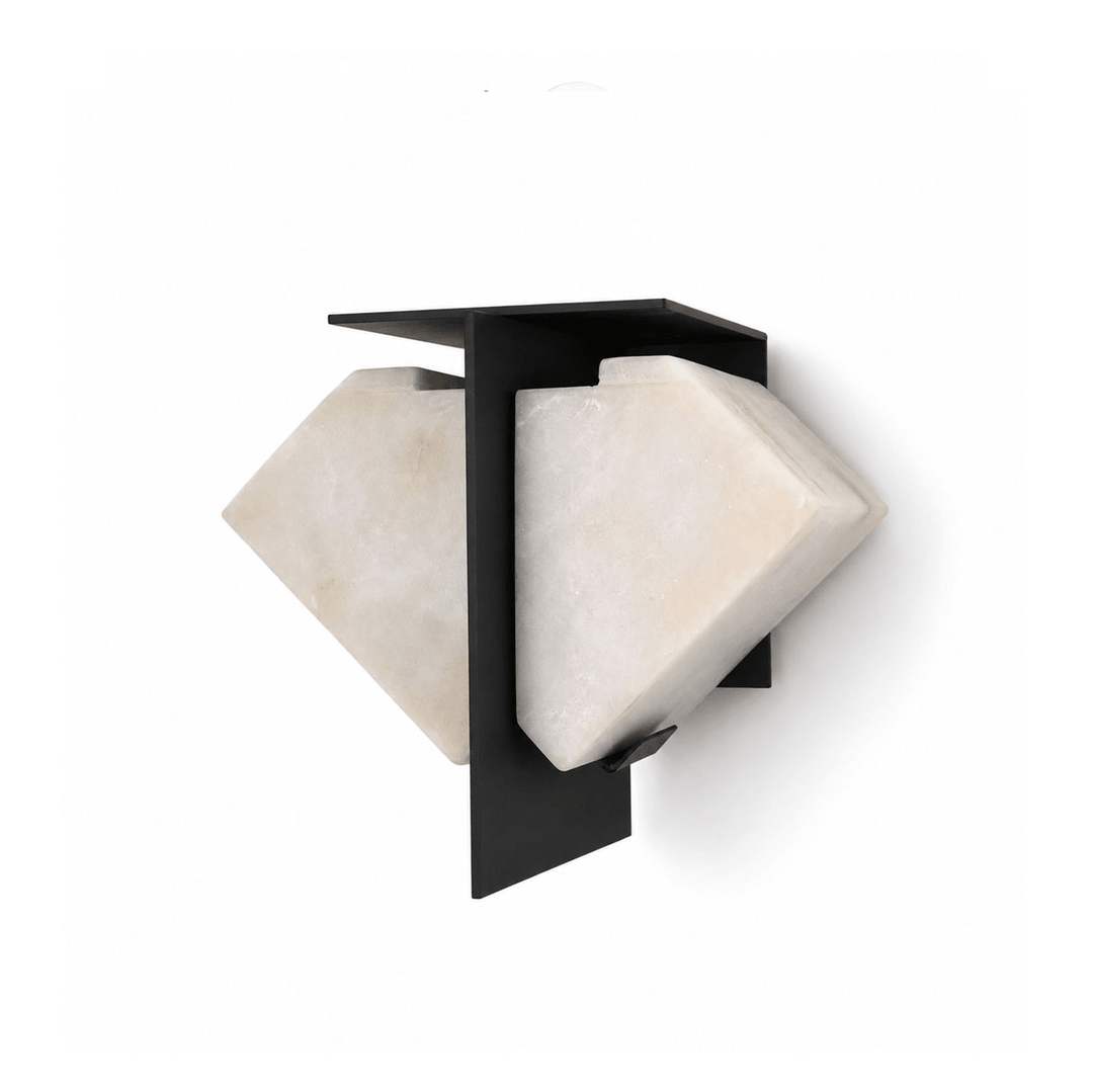 Folded Halo Alabaster Wall Sconce - Vakkerlight