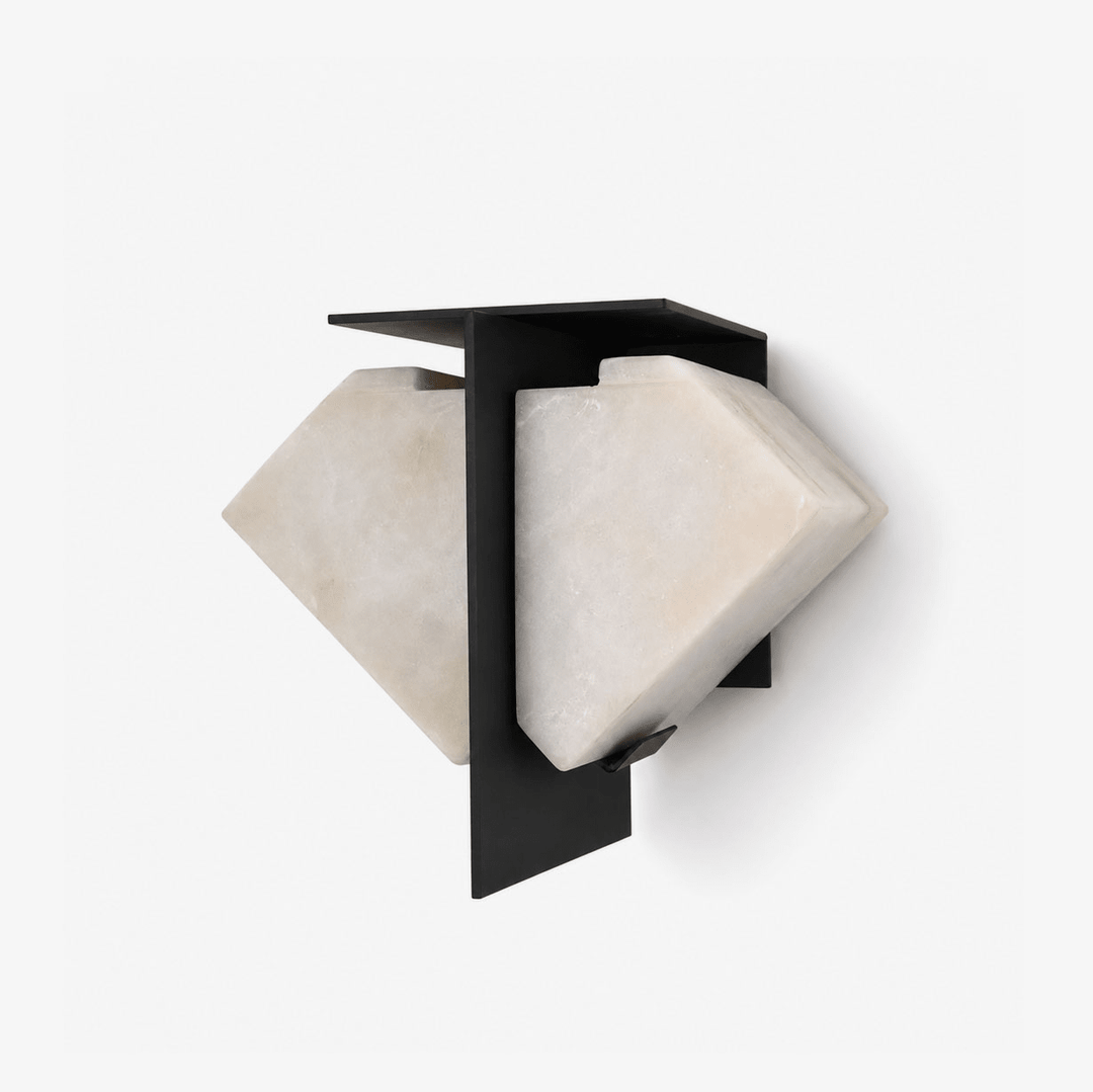 Folded Halo Alabaster Wall Sconce - Vakkerlight