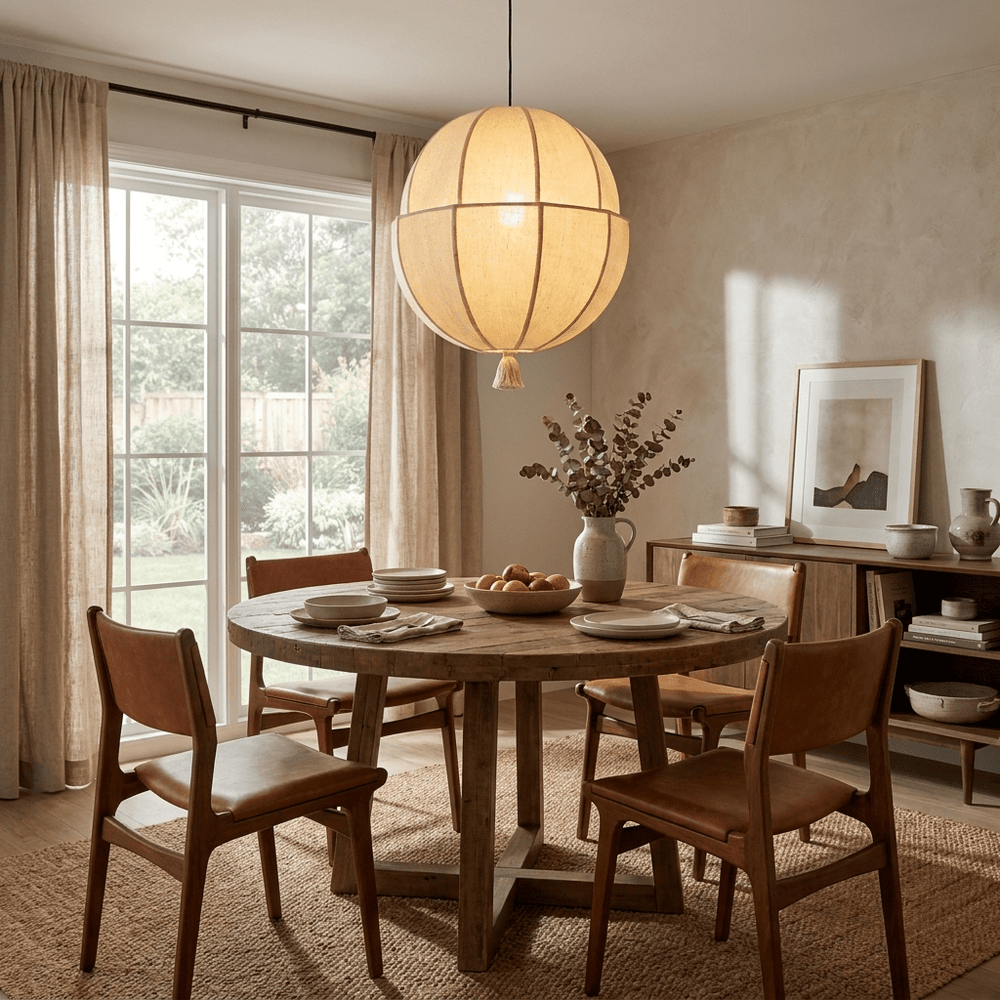 Celene Fabric Lantern Pendant Light - Vakkerlight
