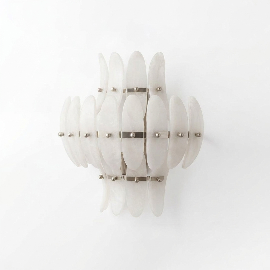 Solenne Alabaster Petal Wall Sconce