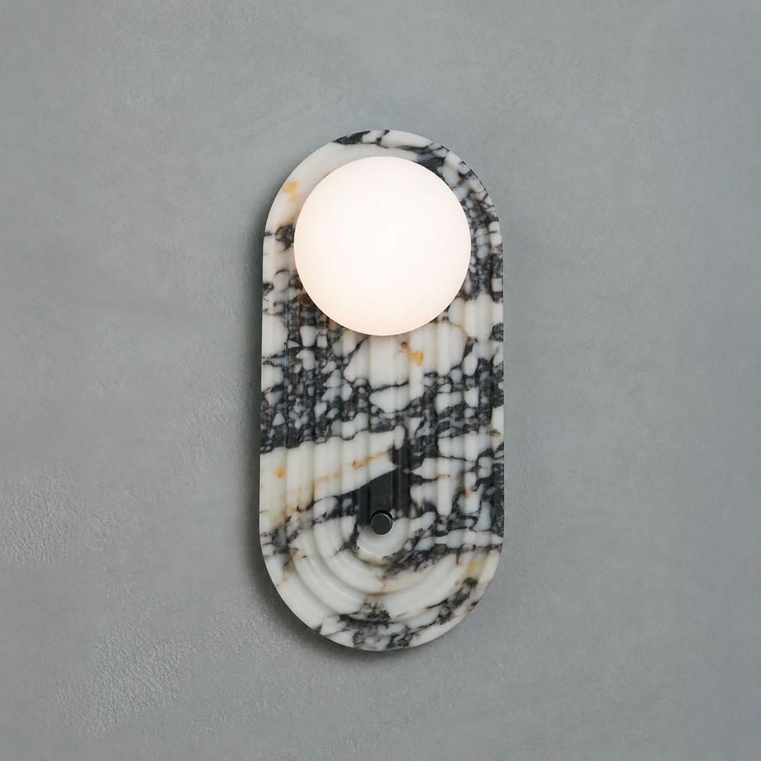 Valenne Stone Globe Wall Sconce