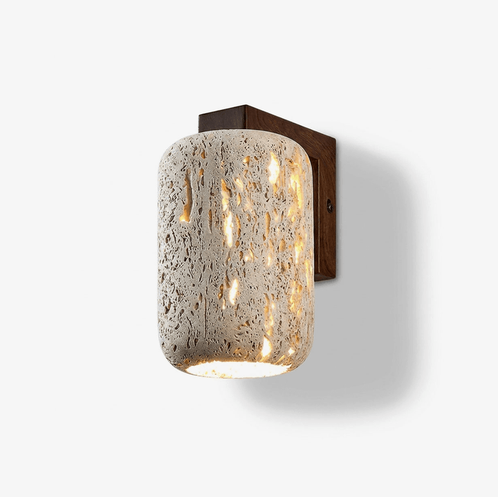 Solvane Perforated Travertine Wall Sconce - Vakkerlight