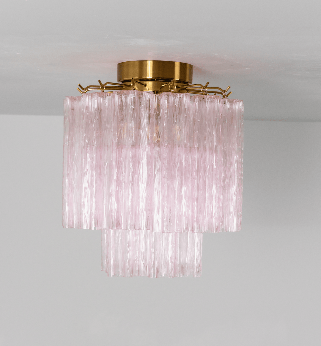 Fiora Pink Glass Ceiling Lamp - Vakkerlight
