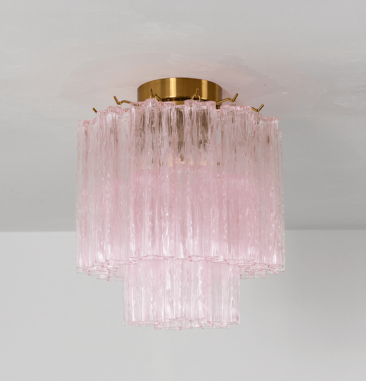 Fiora Pink Glass Ceiling Lamp - Vakkerlight