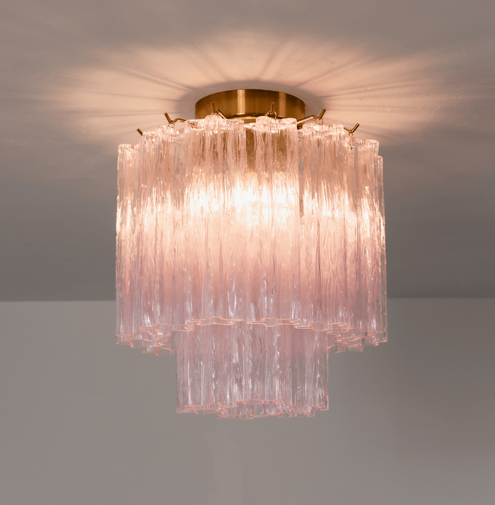 Fiora Pink Glass Ceiling Lamp - Vakkerlight