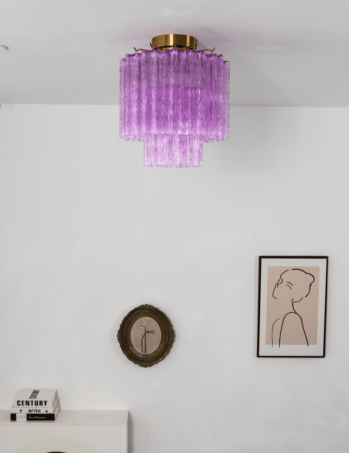 Fiora Purple Glass Ceiling Lamp - Vakkerlight