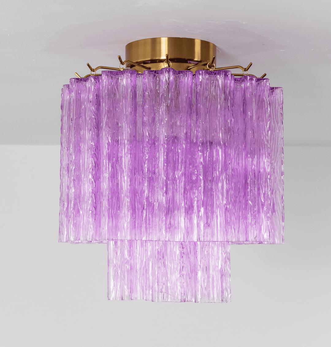 Fiora Purple Glass Ceiling Lamp - Vakkerlight