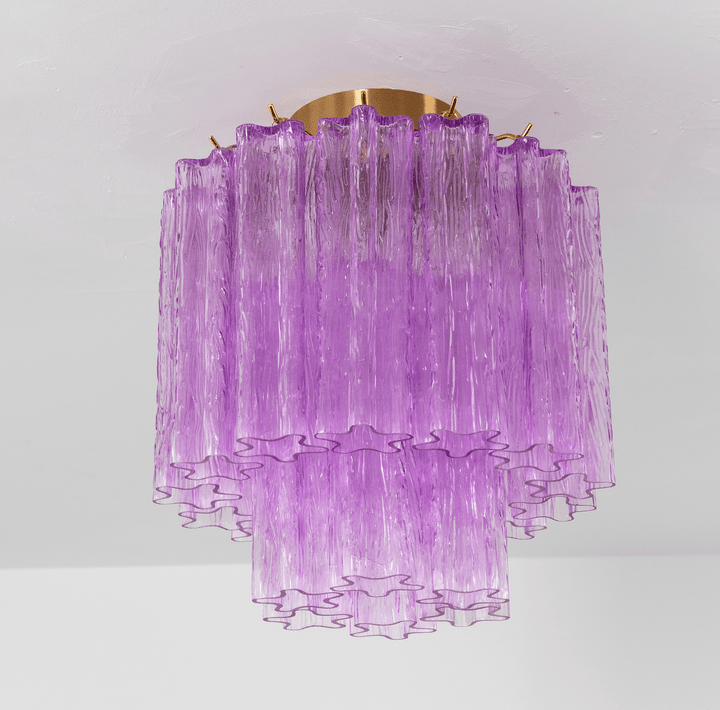 Fiora Purple Glass Ceiling Lamp - Vakkerlight