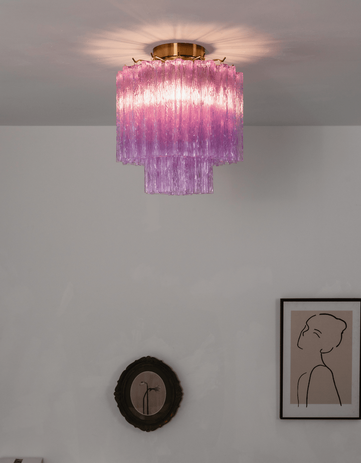 Fiora Purple Glass Ceiling Lamp - Vakkerlight