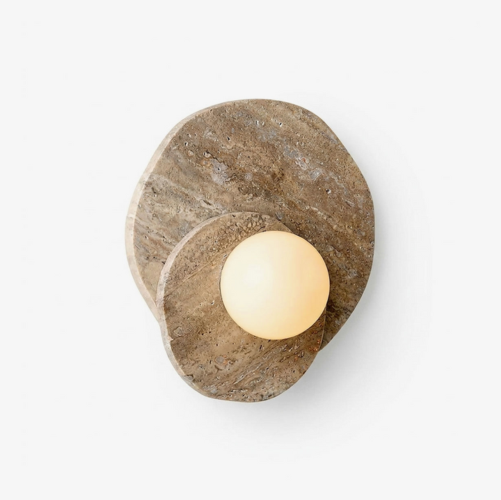 Elyra Layered Stone Globe Wall Sconce