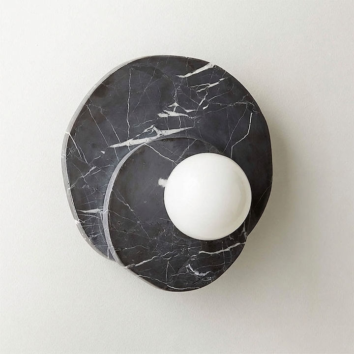 Elyra Layered Stone Globe Wall Sconce