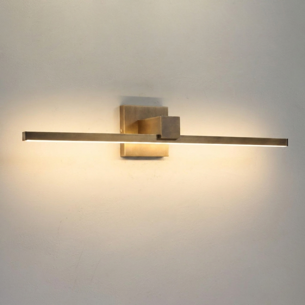 Aurevia Vintage Brass Linear Wall Sconce