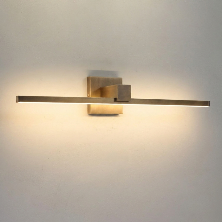 Aurevia Vintage Brass Linear Wall Sconce