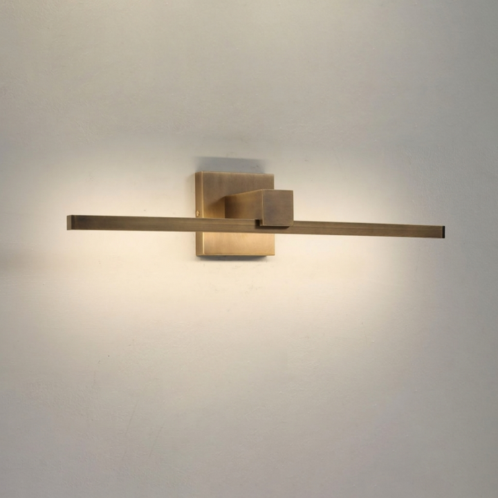 Aurevia Vintage Brass Linear Wall Sconce