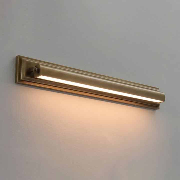 Orlena Vintage Brass Gallery Wall Light
