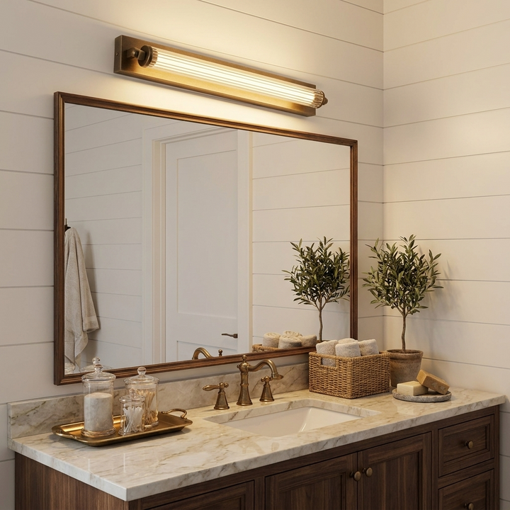 Solenne Tube Brass Wall Light